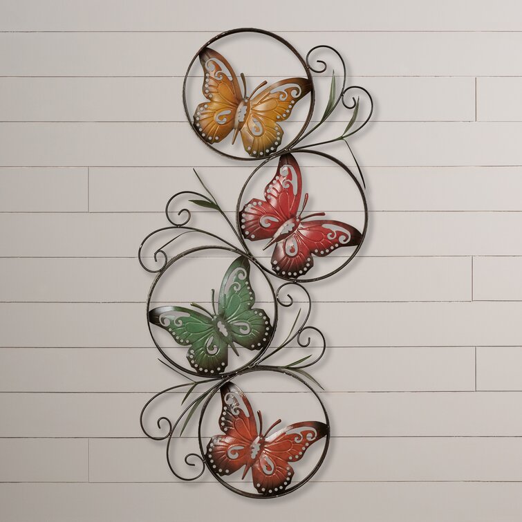 Metal butterfly shop wall decor